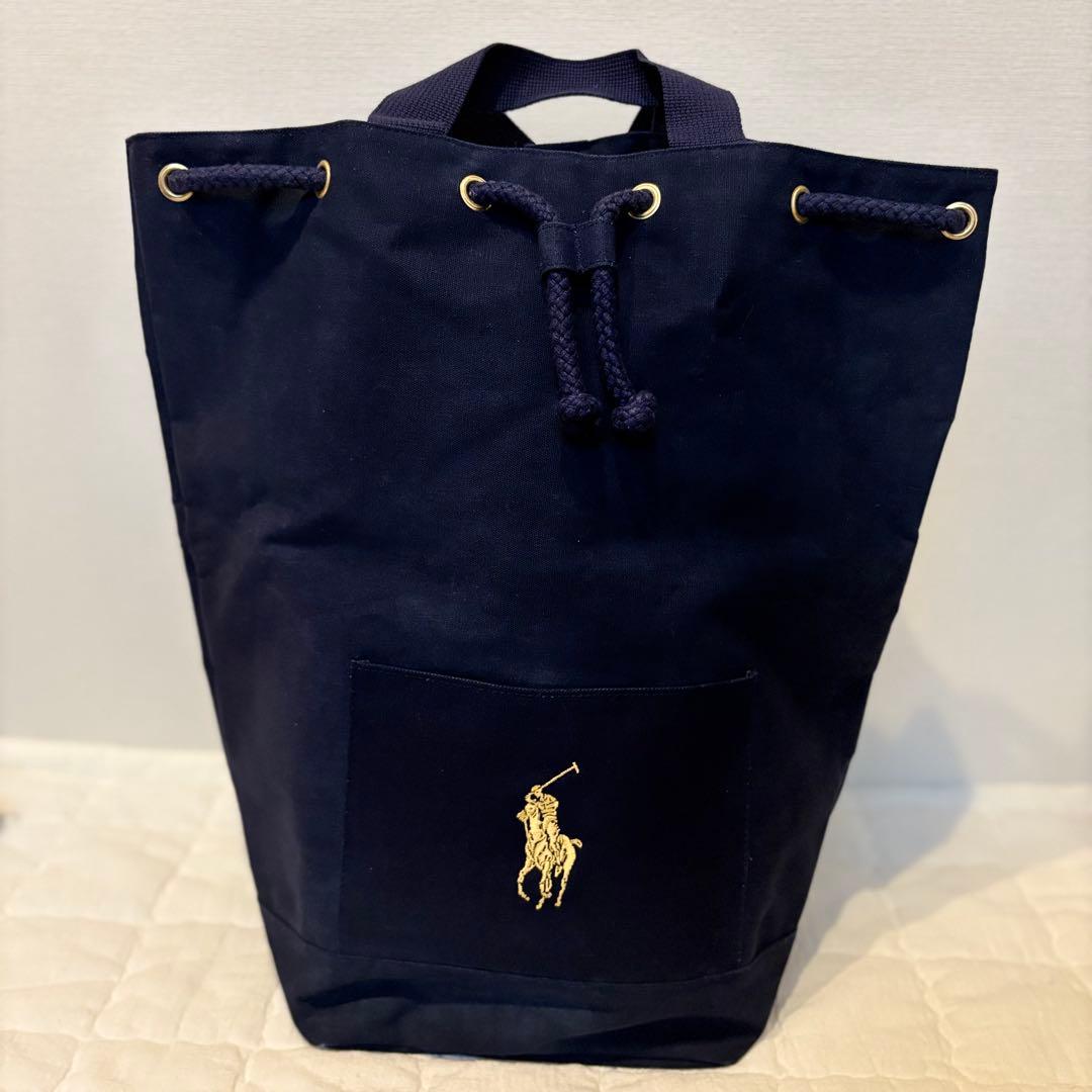 【美品】POLO ポロラルフローレン リュック　ワンショルダー ネイビー 大容量