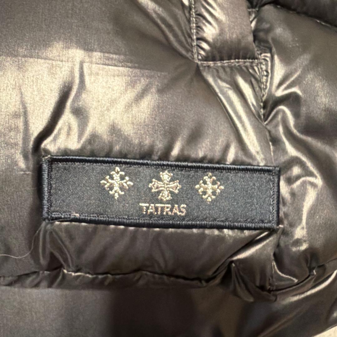 TATRAS ブラック ダウンベスト フード付き