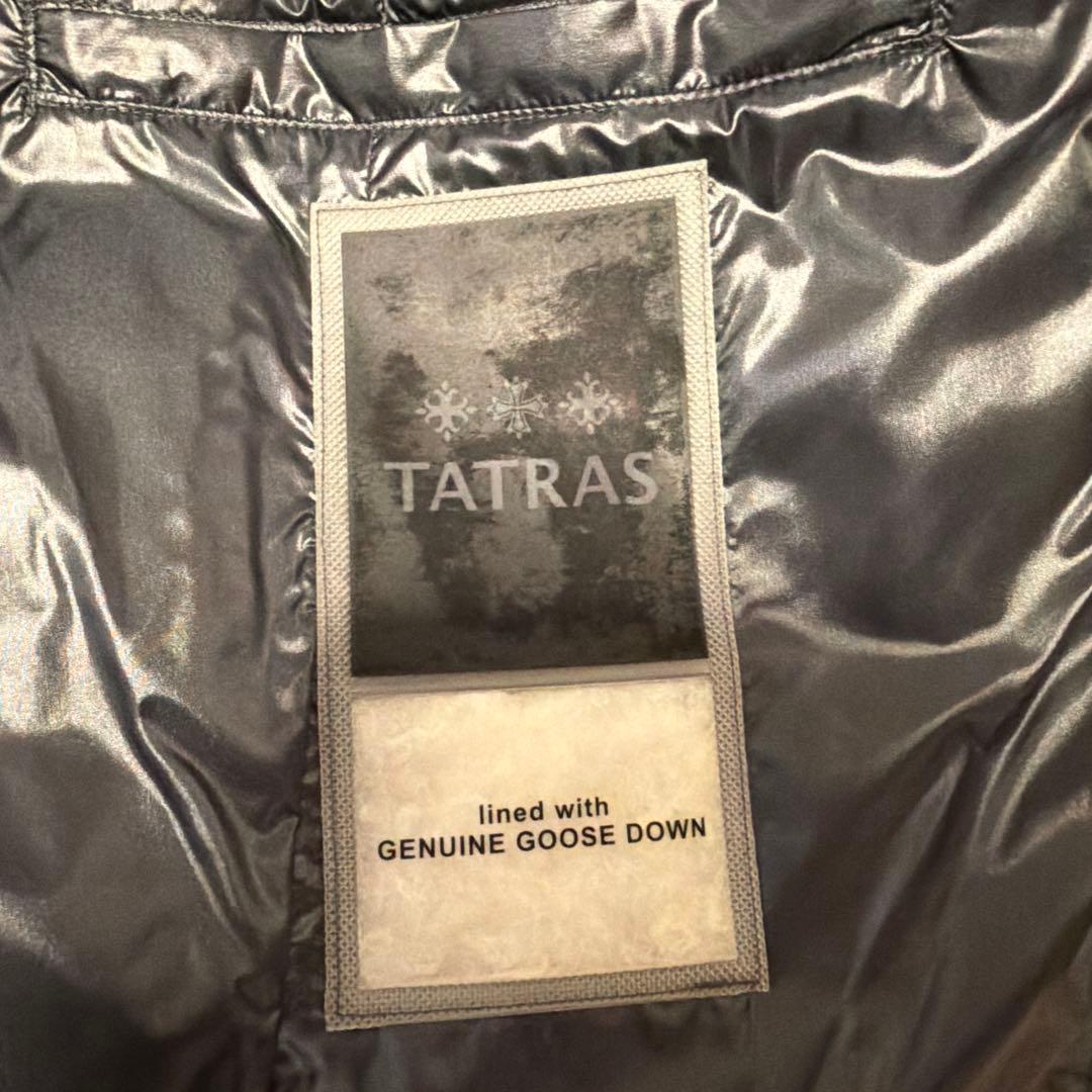 TATRAS ブラック ダウンベスト フード付き
