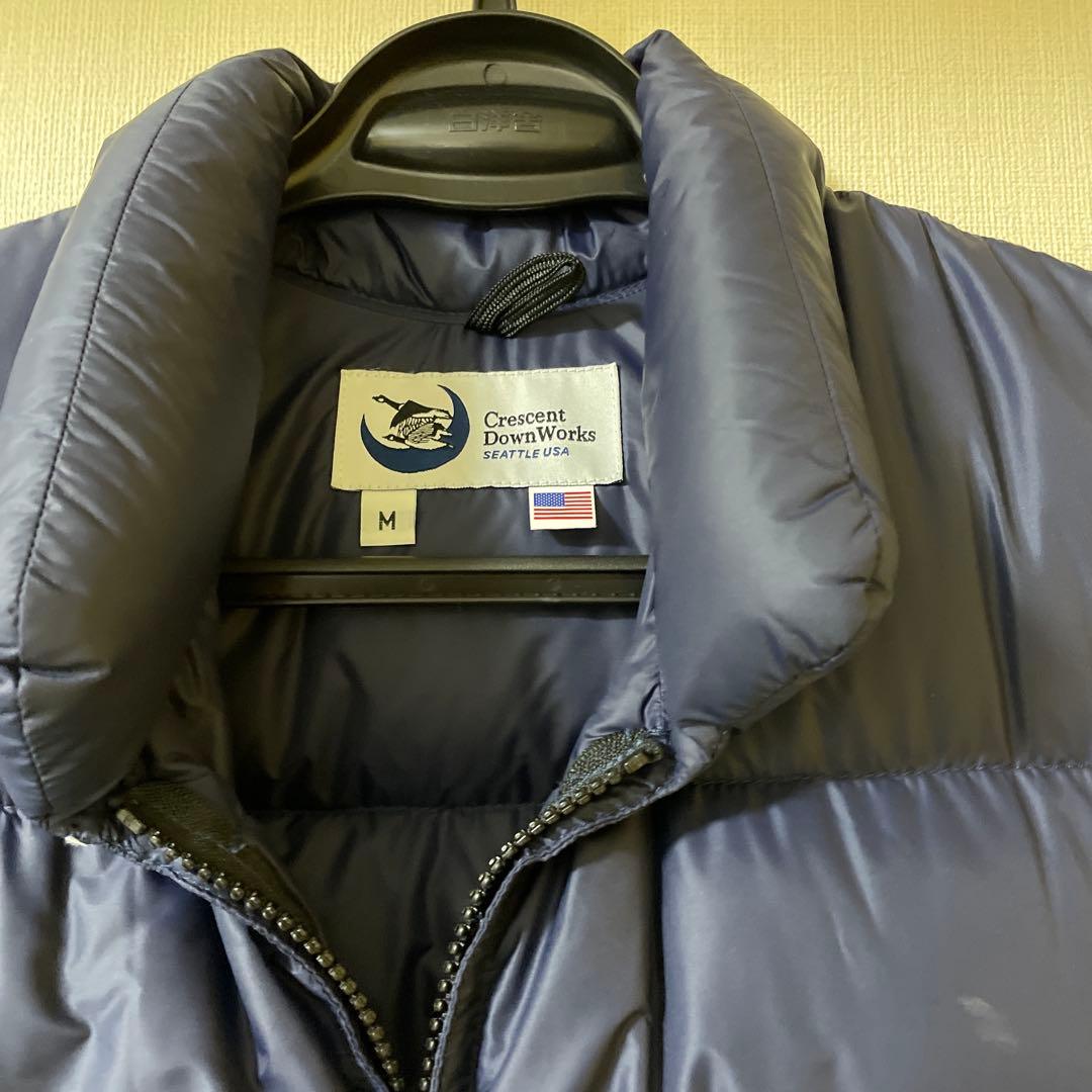 美品　クレセントダウンワークス　ダウンベスト　NAVY　Mサイズ