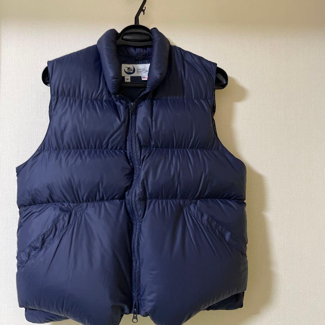 美品　クレセントダウンワークス　ダウンベスト　NAVY　Mサイズ