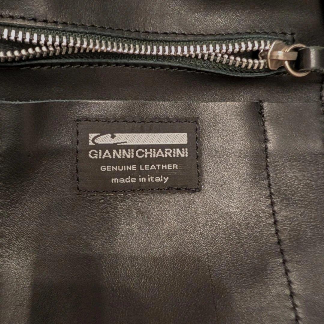 GIANNI CHIARINI 本革 トートバッグ 黒