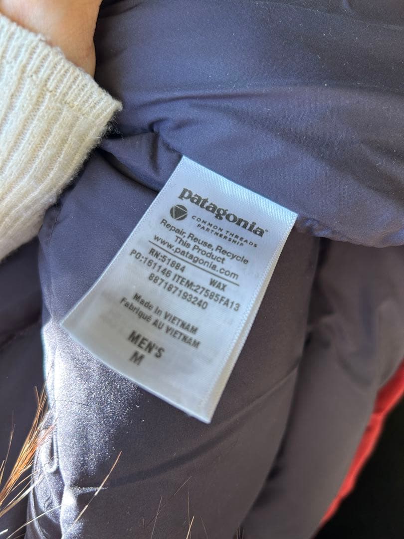名高き戦士　ページ　patagonia ダウンベスト 赤　紺　レッド