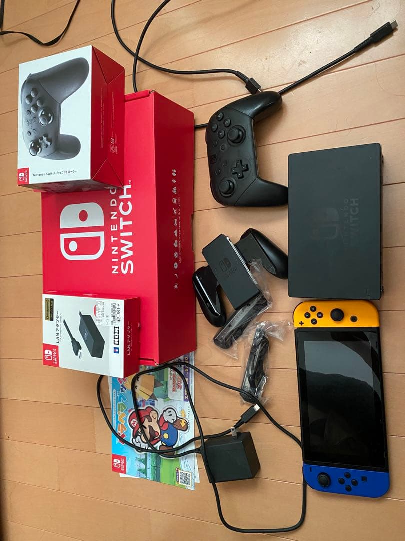 NINTENDO SWITCH プロコン、有線アダプター付き
