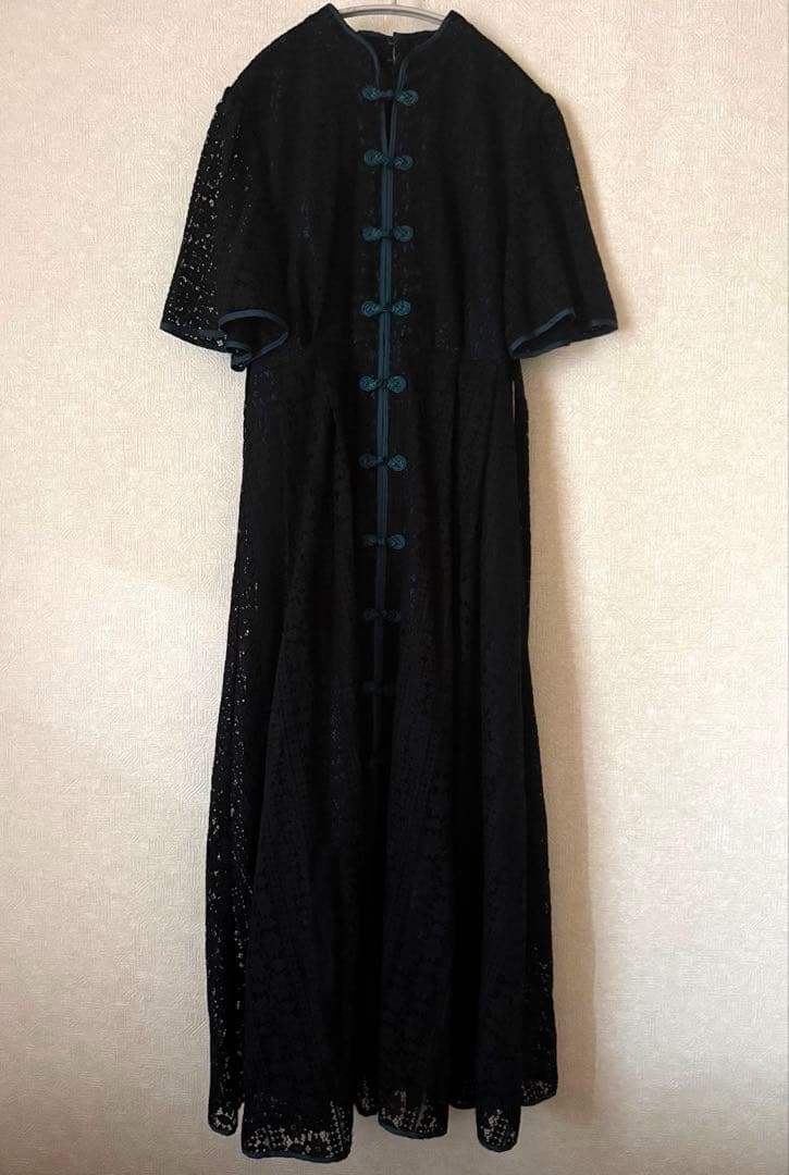 極美品✨PAMEO POSE　チャイナ　中華　ロングワンピース　マオカラー