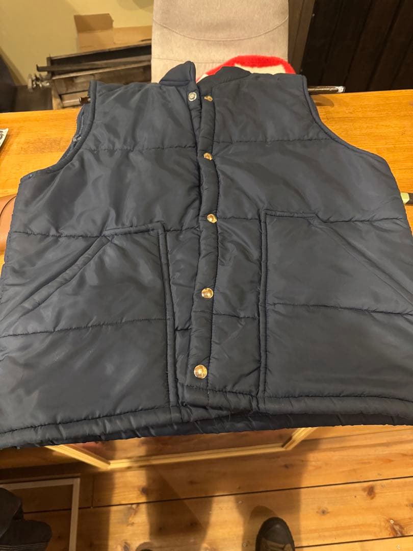 黒タグ 70s swingster レーシングベスト 中綿ベスト M ネイビー