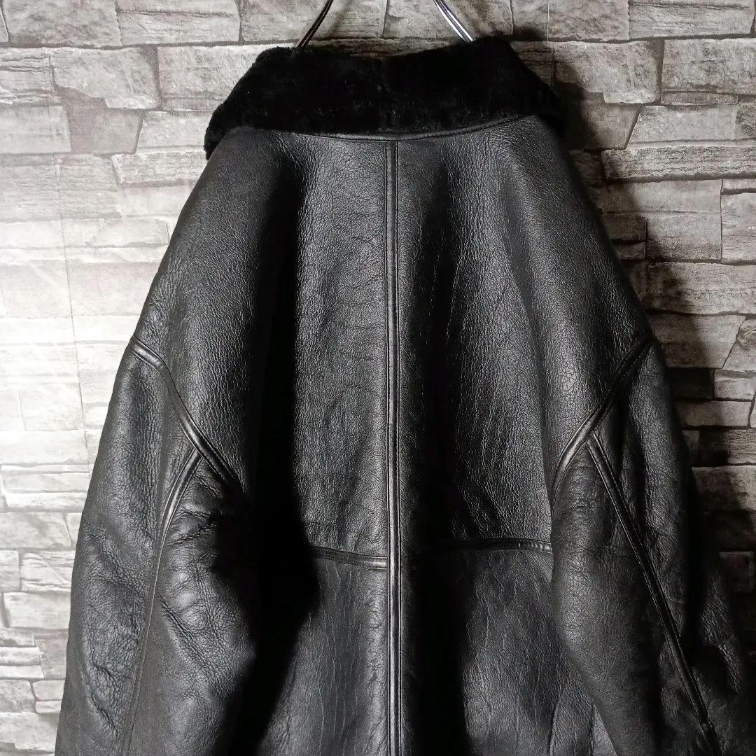 ビンテージ輸入古着☆80ｓＢ-3ボマージャケット 革ジャン ウルグアイ製 大きめ