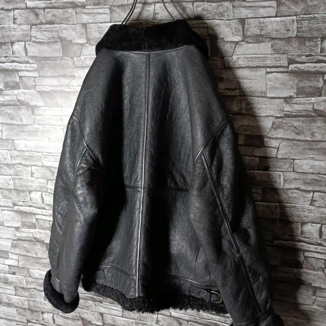 ビンテージ輸入古着☆80ｓＢ-3ボマージャケット 革ジャン ウルグアイ製 大きめ