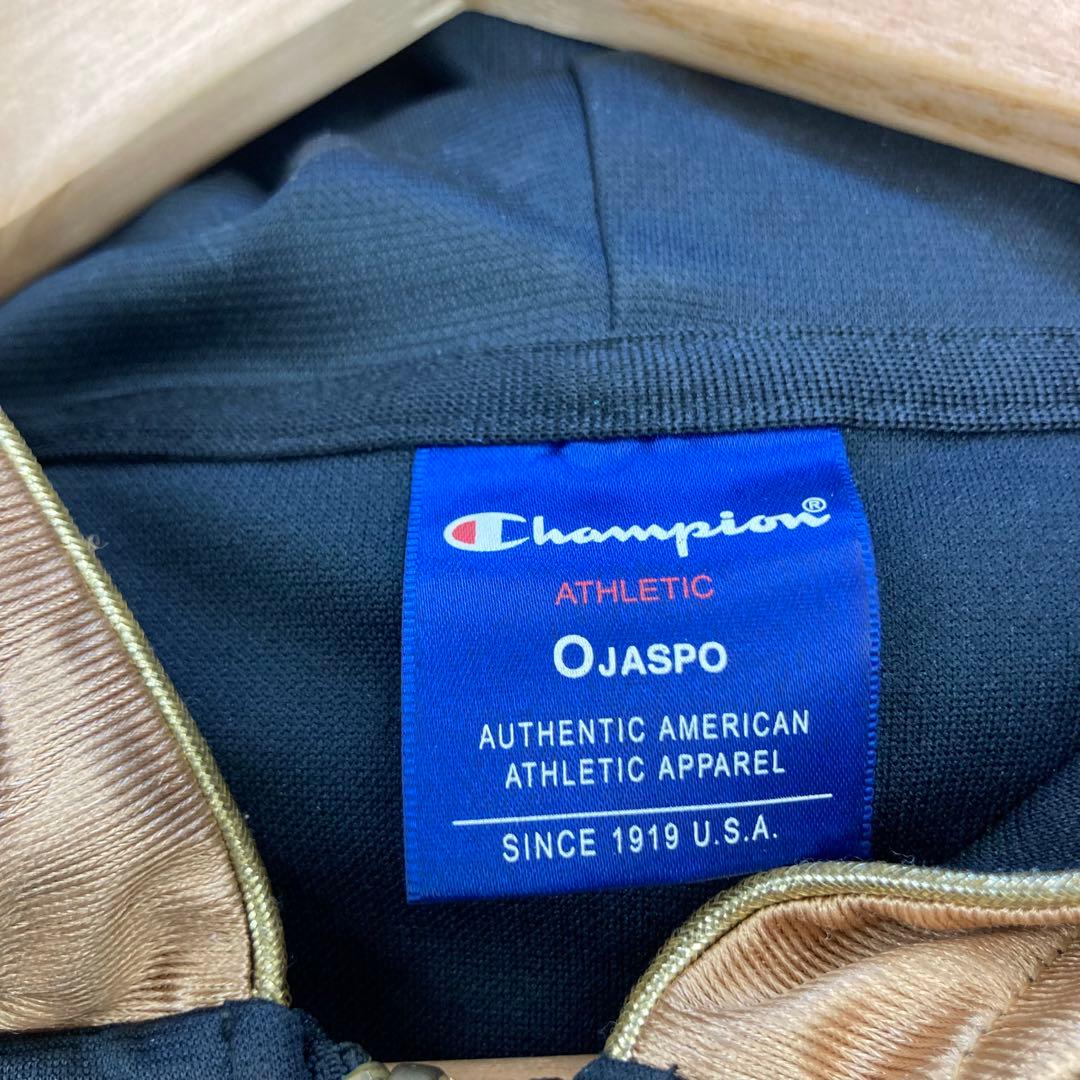 Champion チャンピオン ジャージ 上下 セットアップ 黒金 刺繍ロゴ O