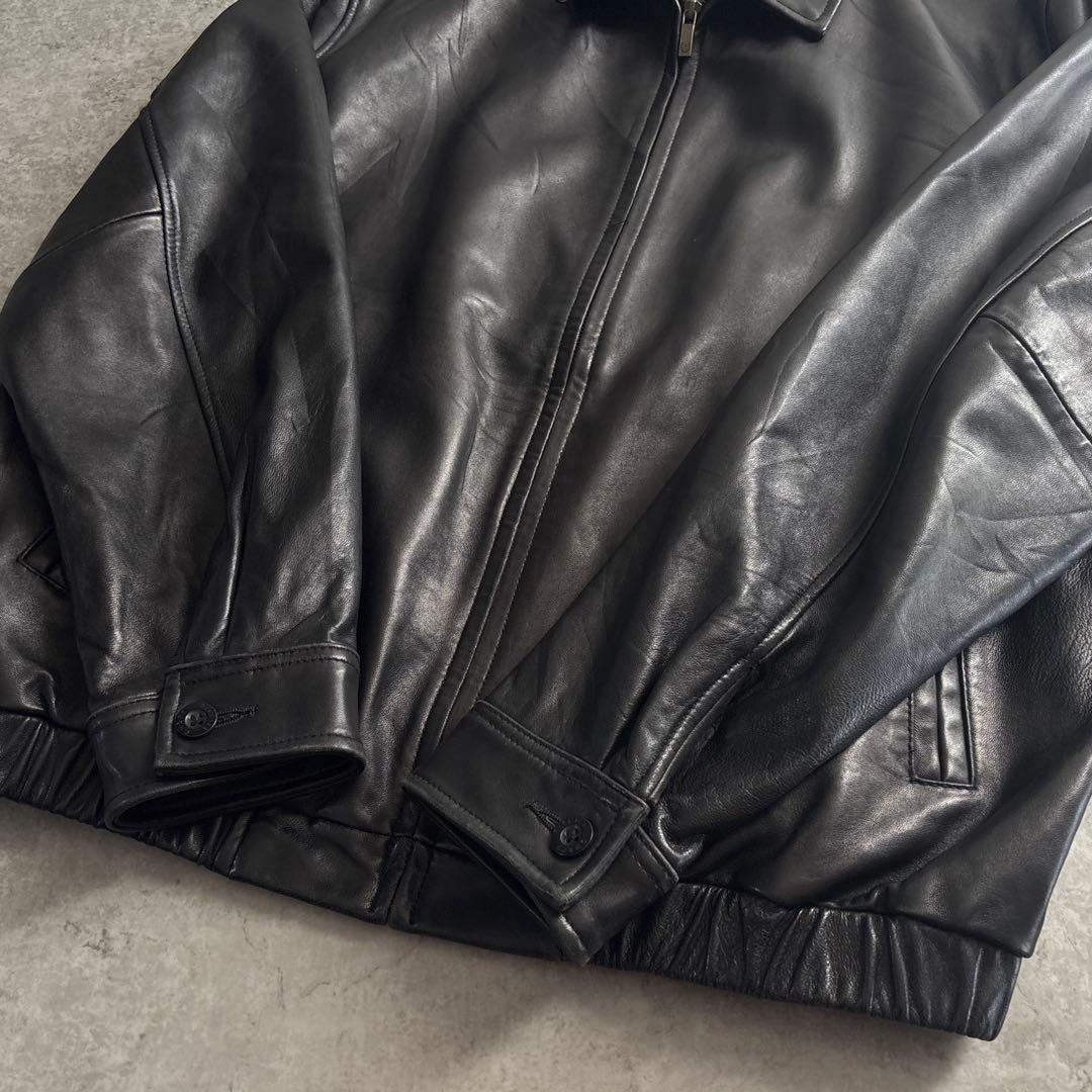 美品■CHAPS RALPH LAUREN【XL】レザージャケット ラムレザー