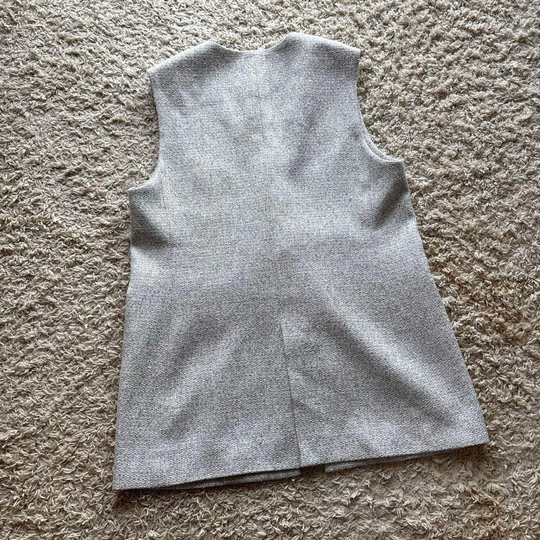 【極美品】 UNITED ARROWS ミックスツイードVネックミドルベストジレ