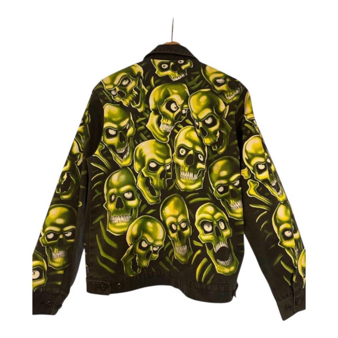 supreme SKULL デニム ジャケット ZIP 総柄