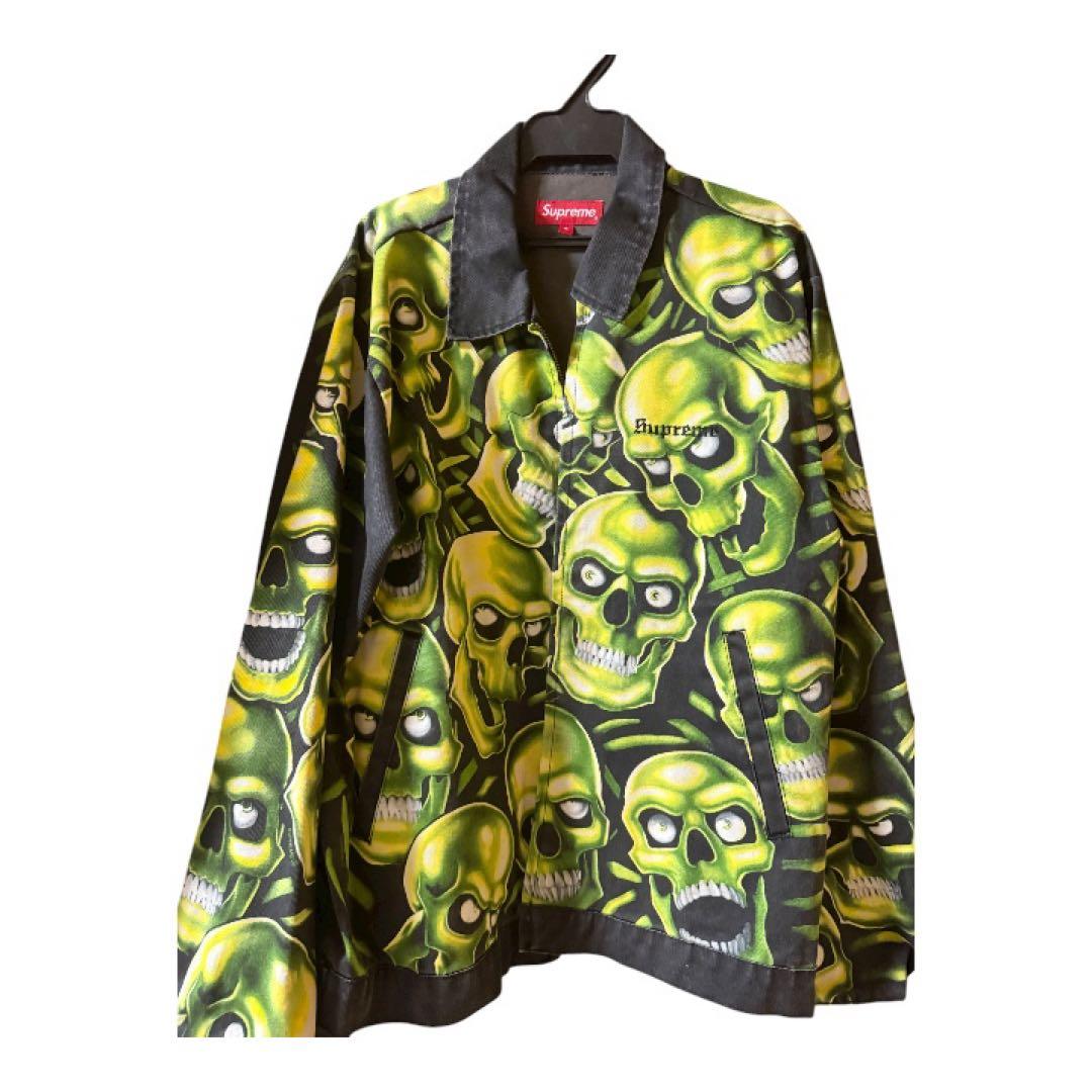 supreme SKULL デニム ジャケット ZIP 総柄