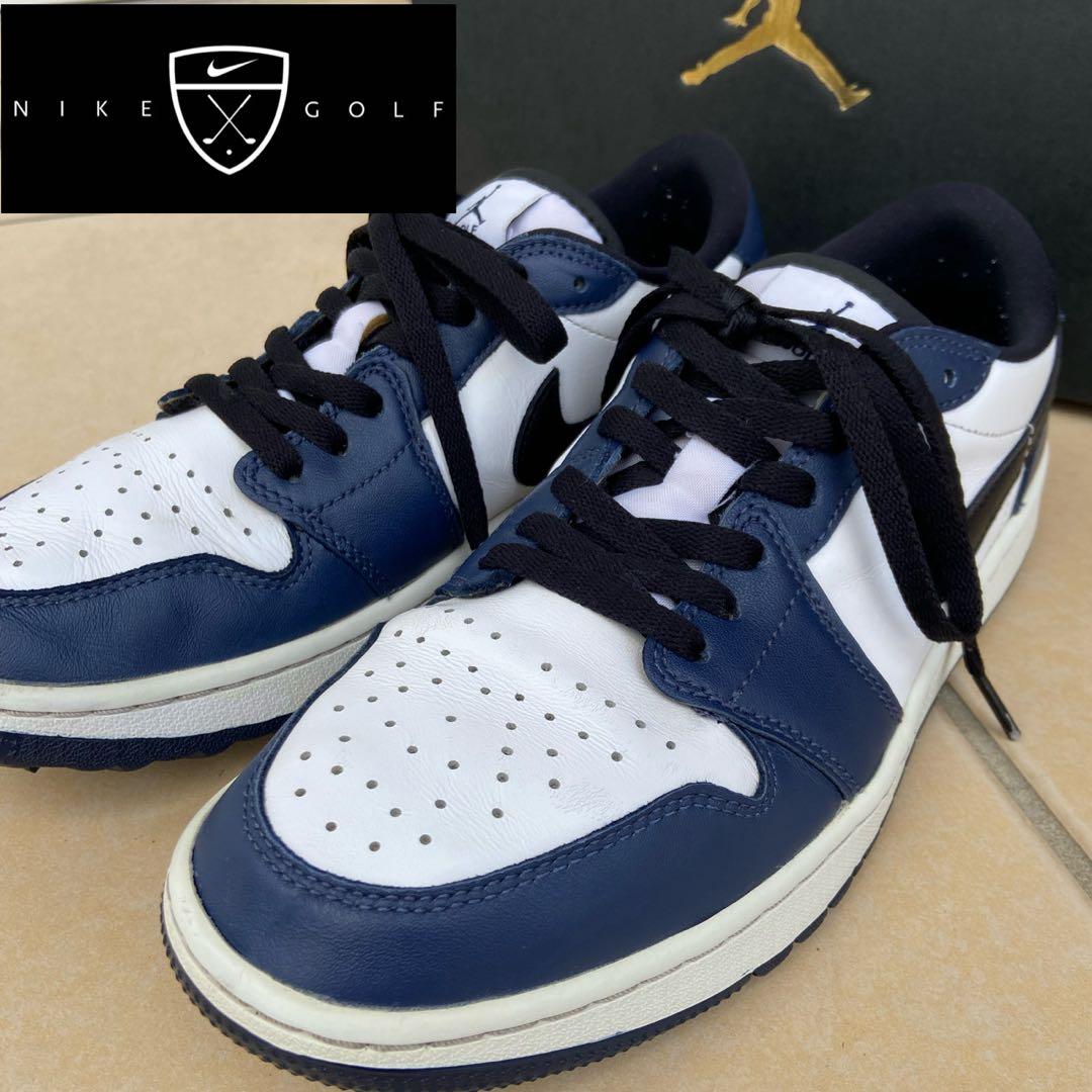 【美品】AIR JORDAN 1 ゴルフシューズ ミッドナイトネイビー 27㌢