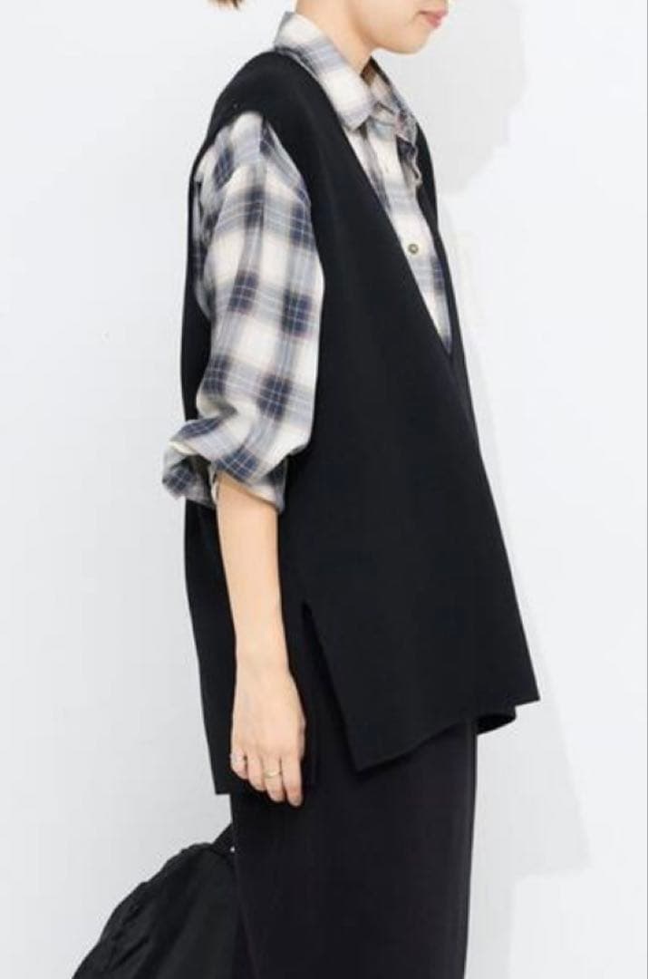 【SLOBE IENA】ダブルフェイスニットベスト