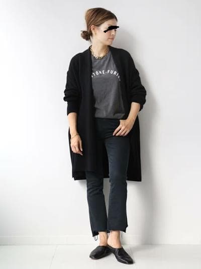 Deuxieme Classe スムースニットショートガウン 黒