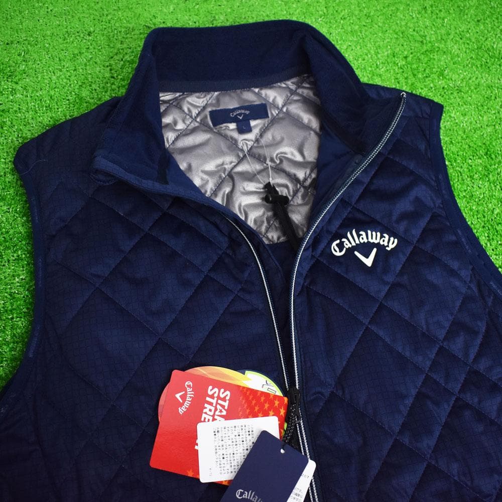 Callaway/キャロウェイ ゴルフ 中綿ベスト【ネイビー/Ｍ】新品！