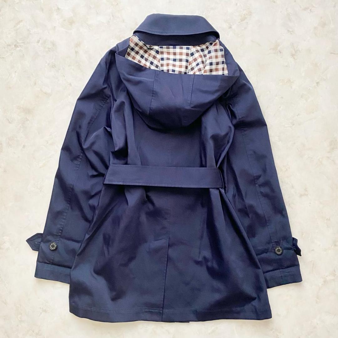 【極美品】Aquascutum リバーシブルライナーコート　ベルト　ダウン　M