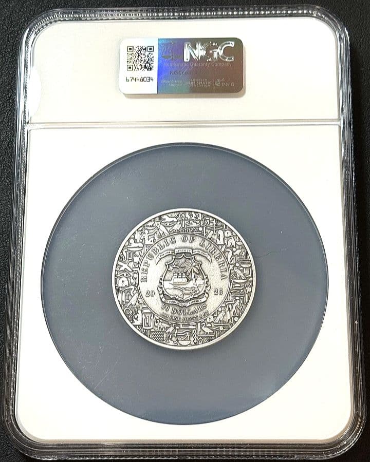 NGC MS70 2025 2オンス 純銀 女神イシス 全世界99枚のみ