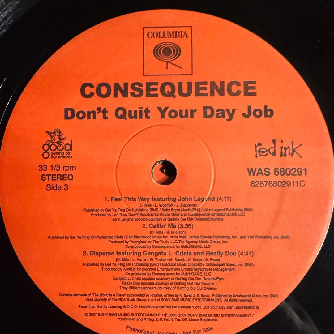 CONSEQUENCE アルバム 2LP 希少