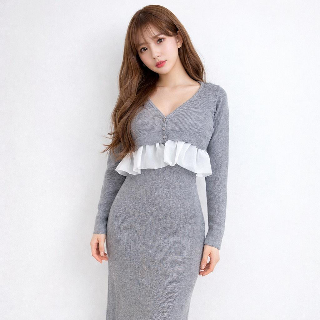 人気商品✨ rienda リエンダ ペプラムカーデセット キャミワンピース