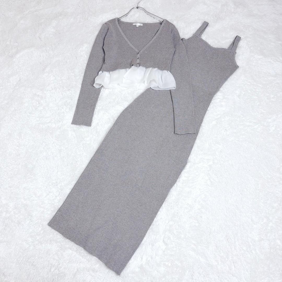 人気商品✨ rienda リエンダ ペプラムカーデセット キャミワンピース