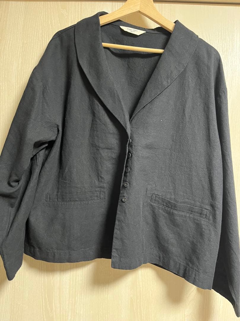 サマンサモスモス【Cross×Linen】ショールカラージャケット