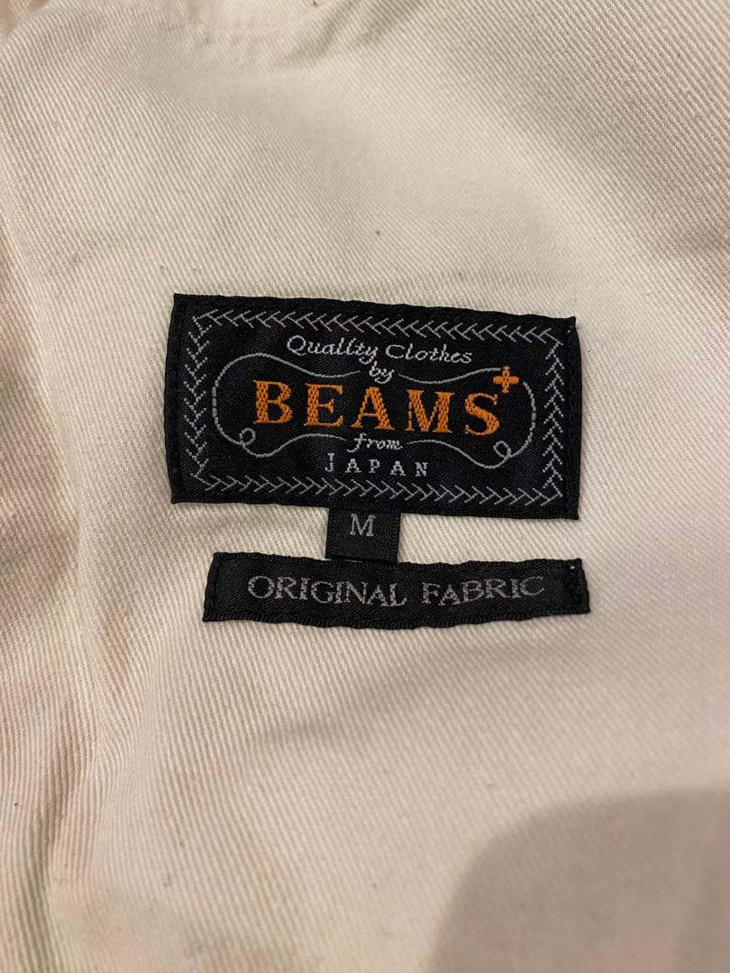 ビームスプラス　ペインターパンツホワイト