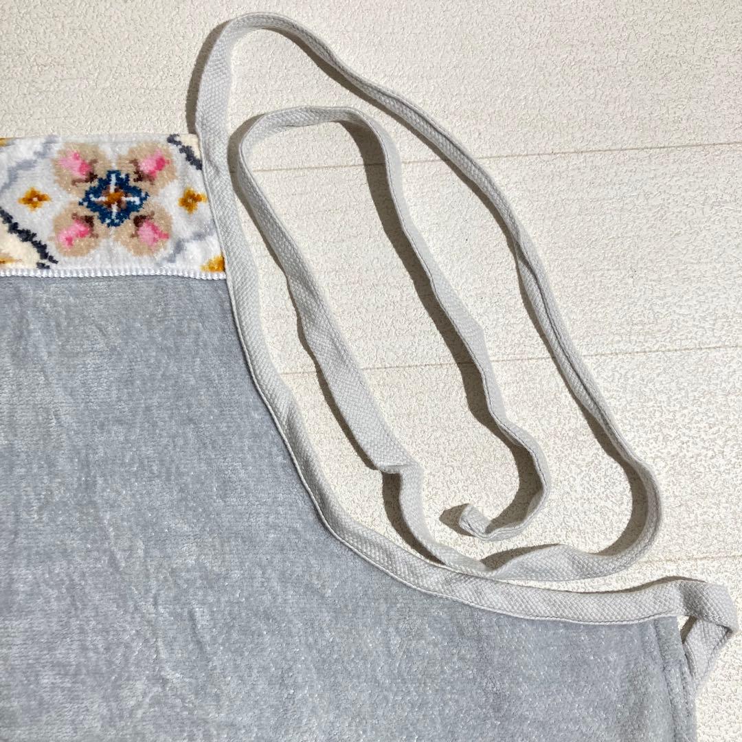 FEILER　フェイラー　エプロン　グレー　縦：約75cm　横：約65cm