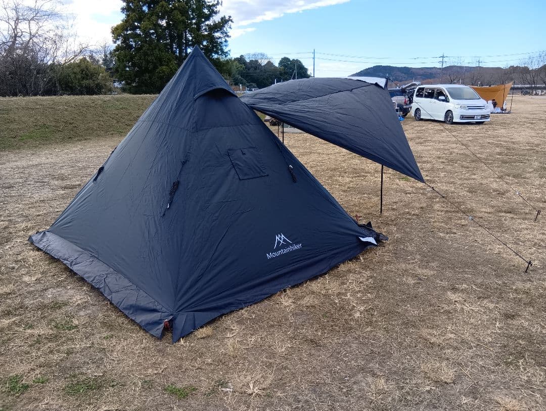 格安!!Mountainhiker ブラックワンポールテント