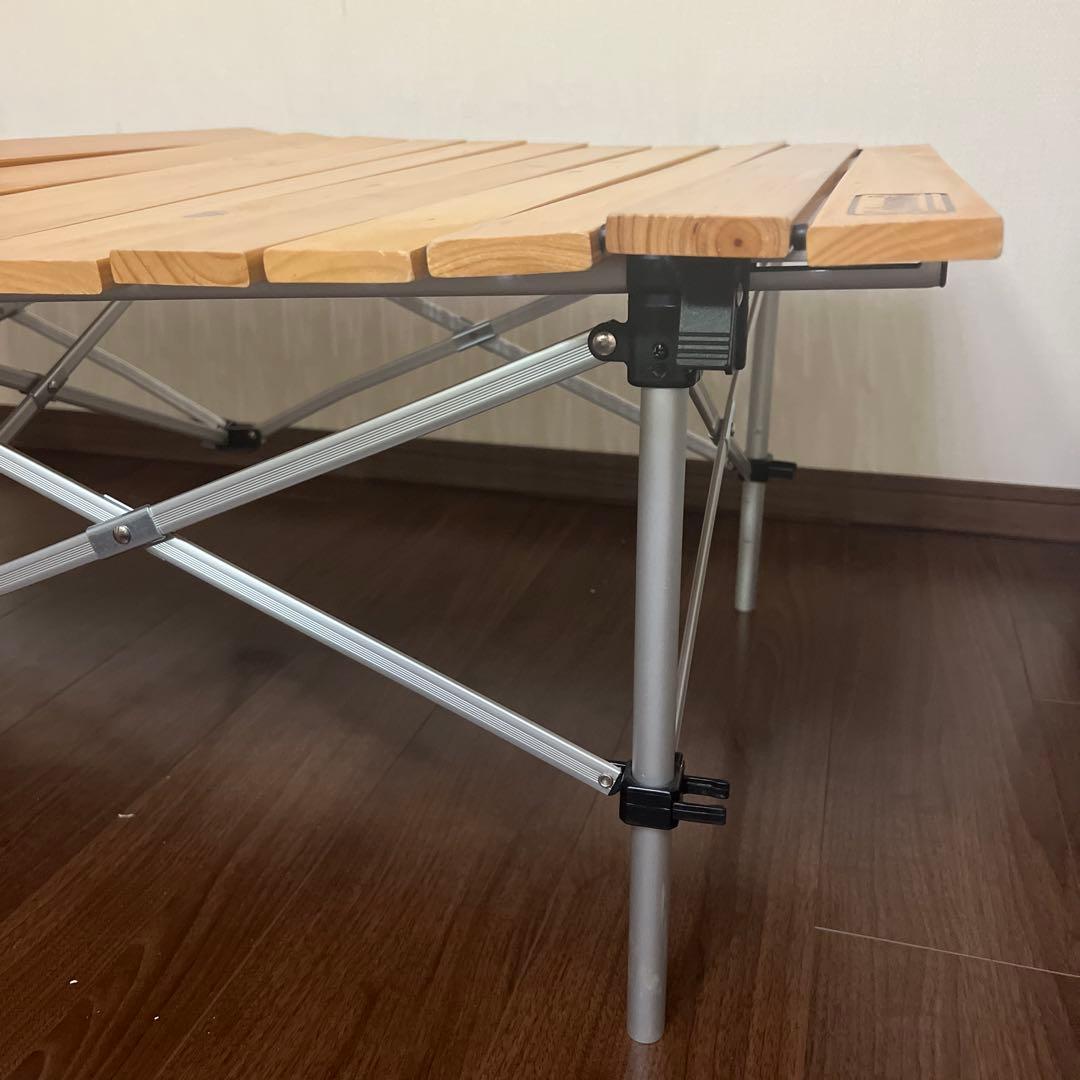Coleman ナチュラルウッドロールテーブル★折りたたみ式テーブル 木製