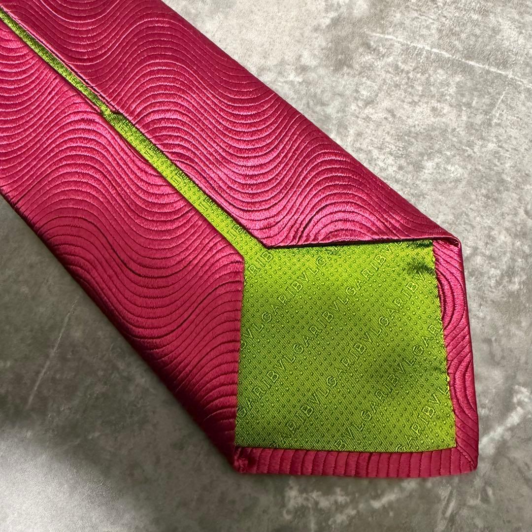 【✨美品✨】 BVLGARI ブルガリ ネクタイ セッテピエゲ シルク 光沢