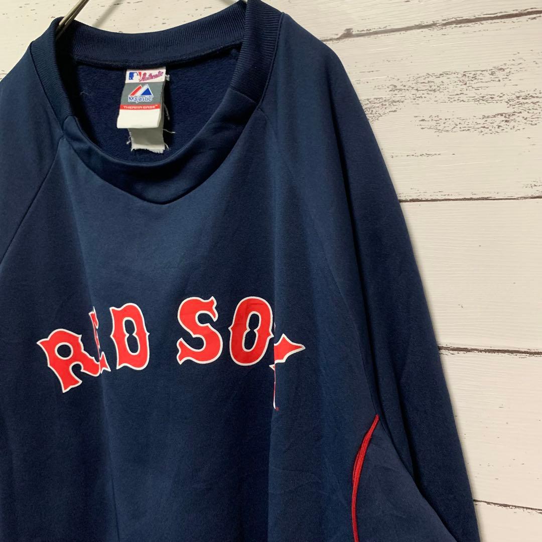 RED SOX レッドソックス長袖ユニフォーム Majestic製 プリントロゴ