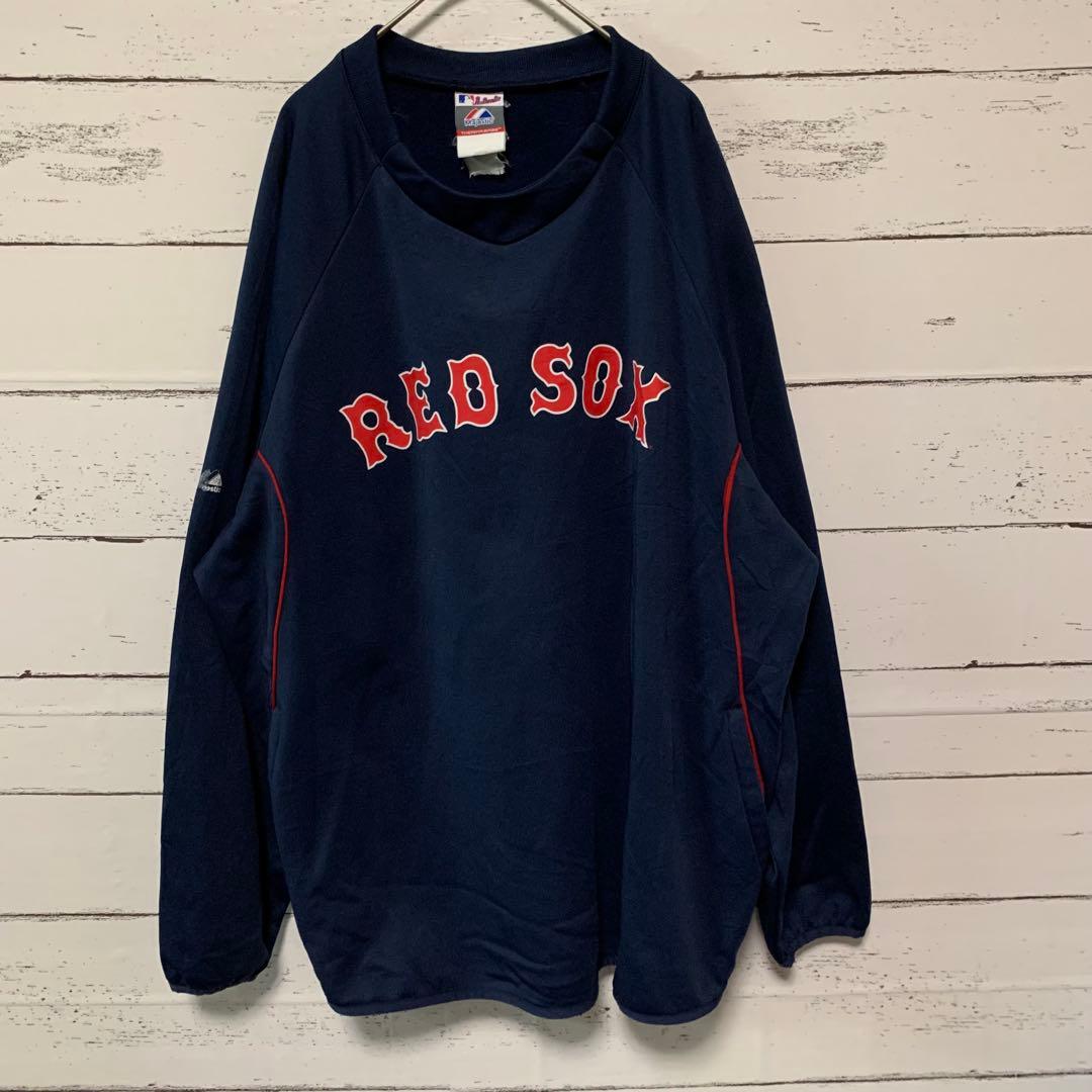 RED SOX レッドソックス長袖ユニフォーム Majestic製 プリントロゴ