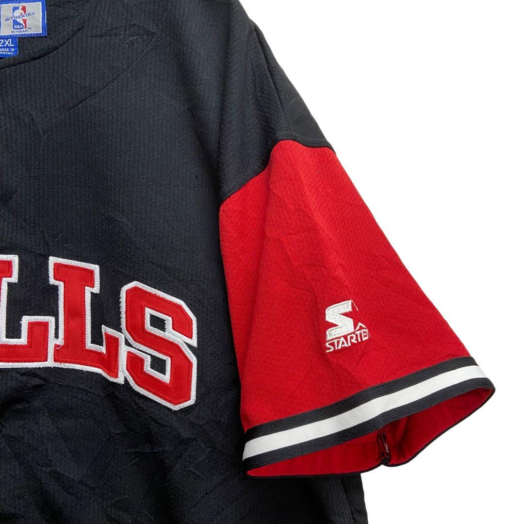 STARTER　Chicago Bulls ユニフォームシャツ　黒/赤【4907