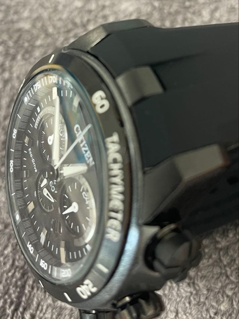美品✨ベルト新品　シチズン　エコドライブ スポーティクロノ　CA4157-09E