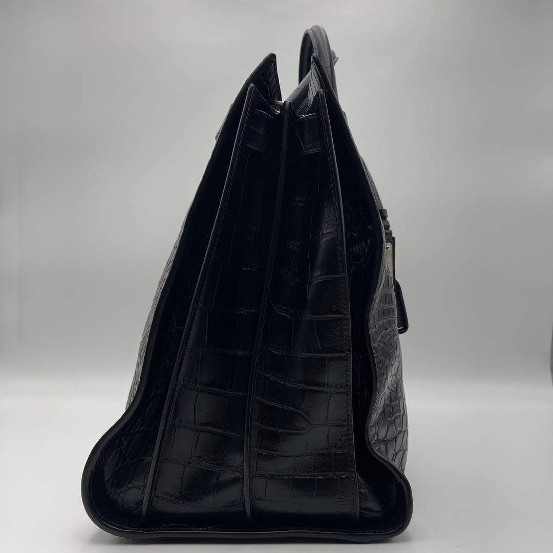 【新品未使用】SAINT LAURENT サックドジュール 型押しクロコ　ラージ