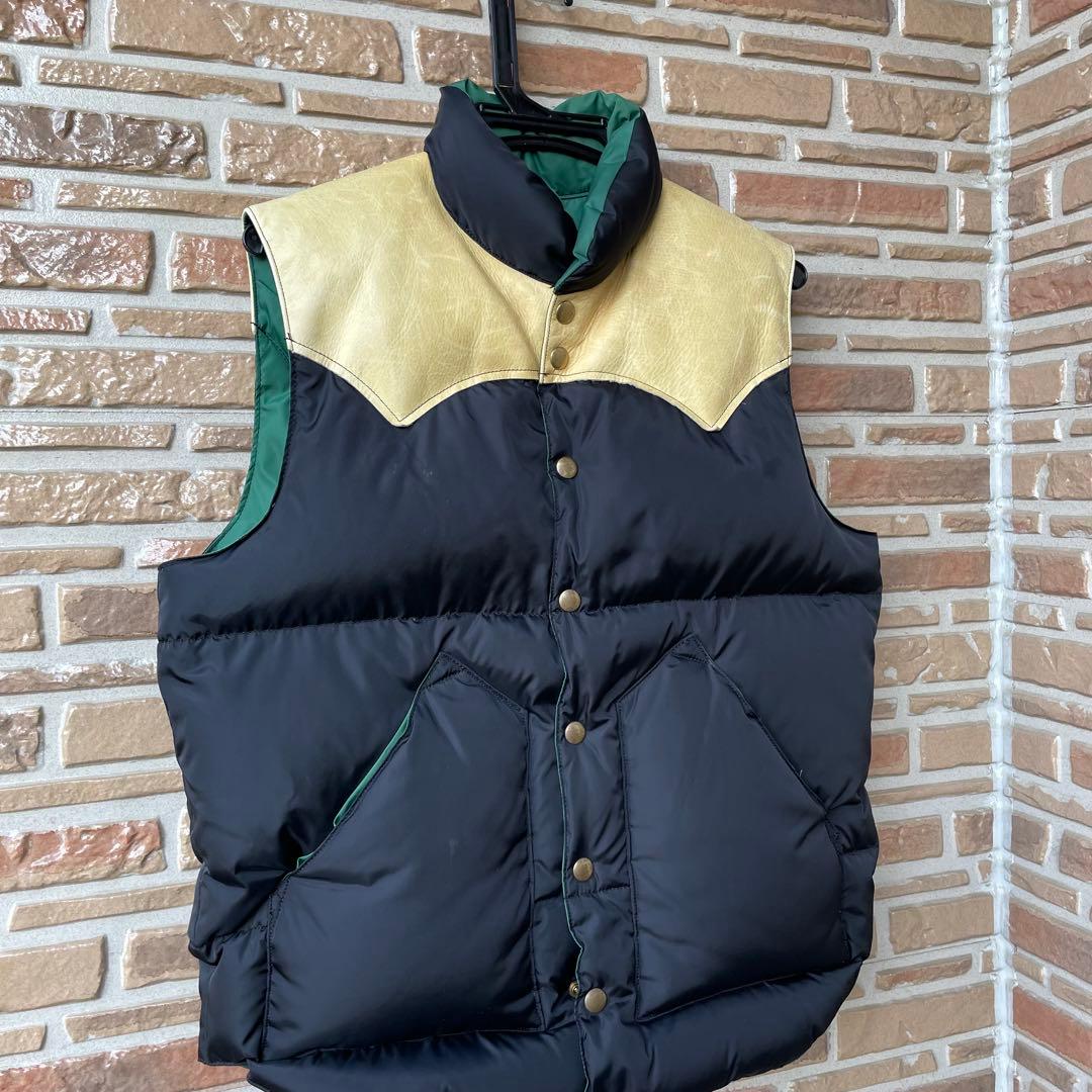 【美品】WAREHOUSE × ロッキーマウンテン ダウンベスト ブラック 38