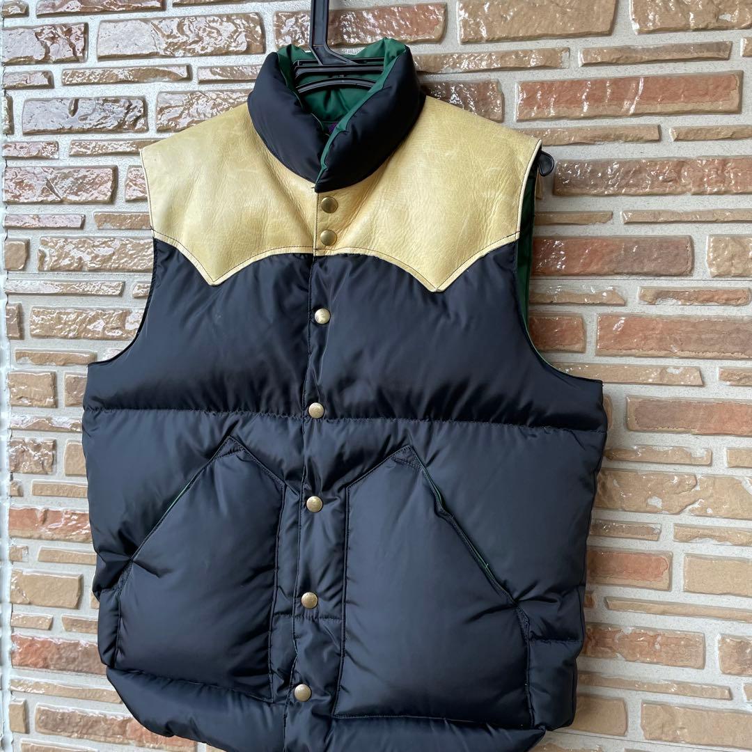 【美品】WAREHOUSE × ロッキーマウンテン ダウンベスト ブラック 38