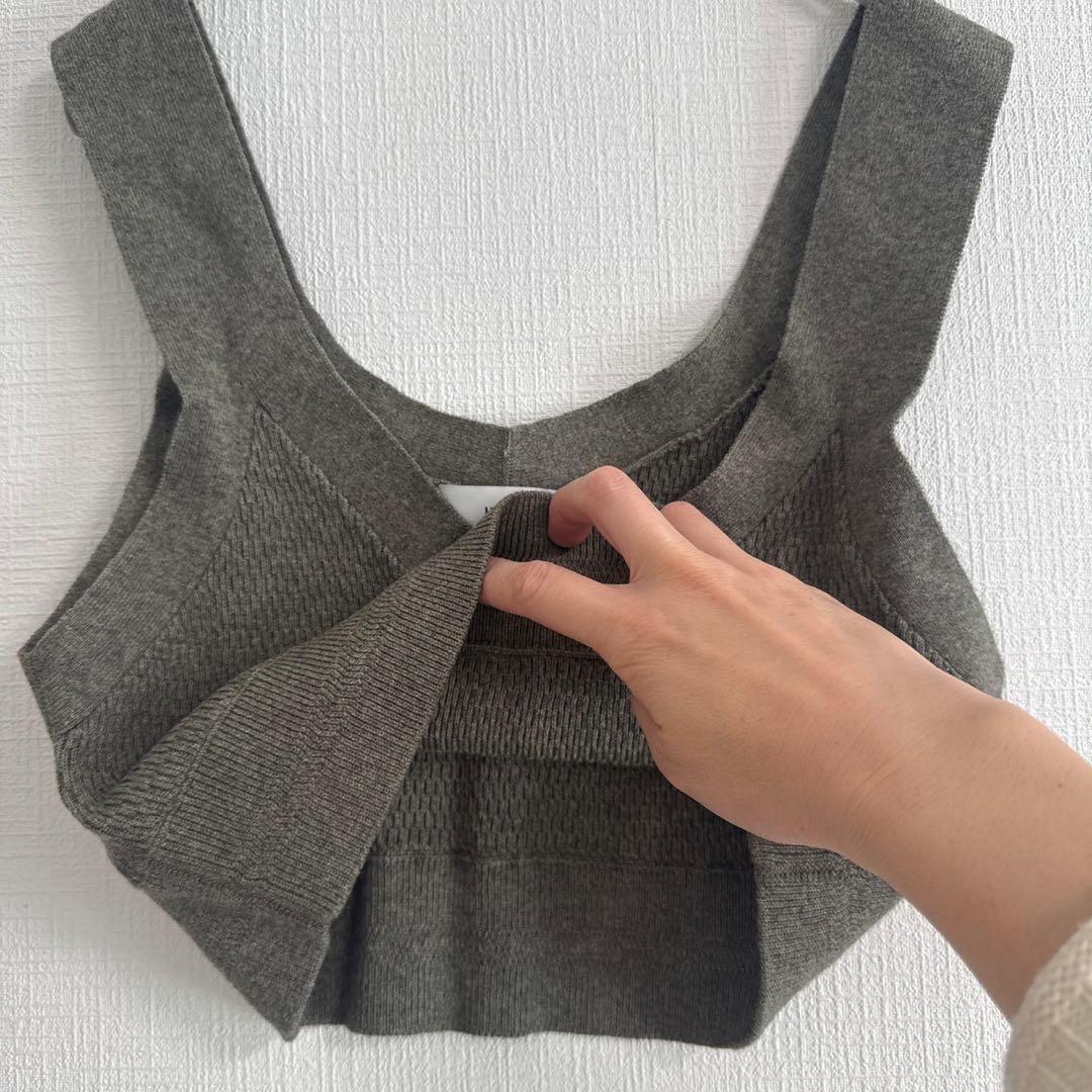 HYKE 23年製 C/C KNIT THERMAL BUSTIER TOP