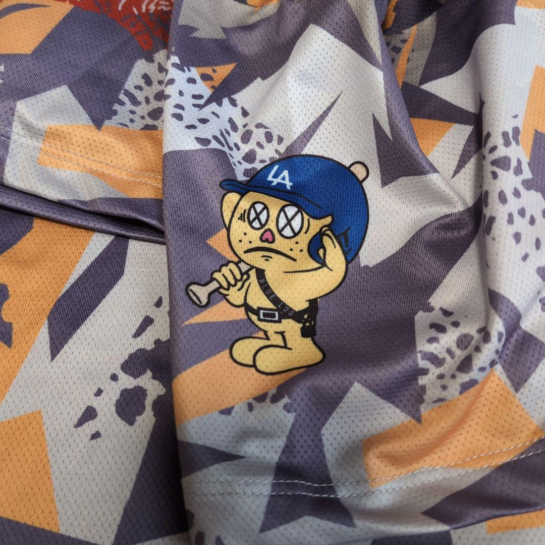 TEAM DREAM×BLUE LUG big print tech tee S
