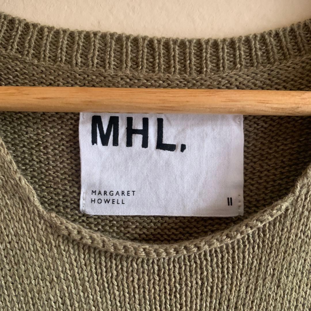 MHL リネンコットン ベスト オリーブ グリーン 2021ss