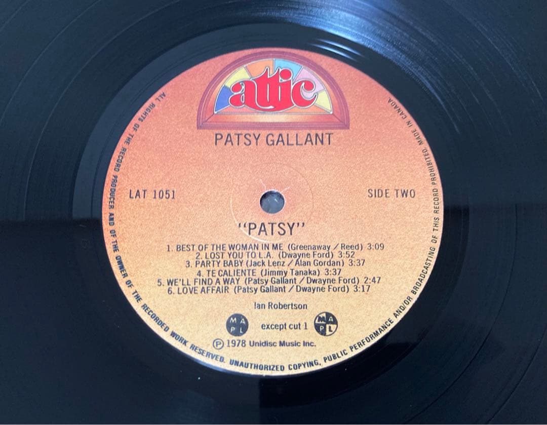 【激レア盤】PATSY GALLANT / PATSY! LP レコード
