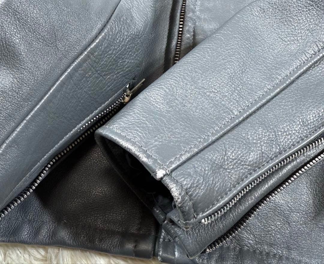 Schott 641 ショット シングルライダース グレー