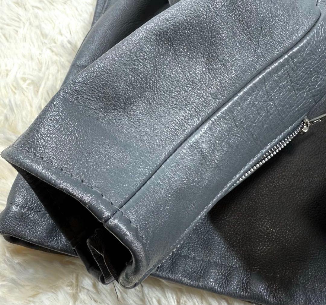 Schott 641 ショット シングルライダース グレー