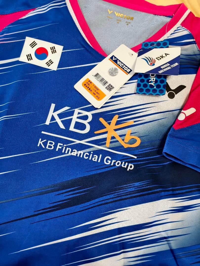 VICTOR韓国代表徐承宰選手着用モデル バドミントンシャツトナミ実業団NTT