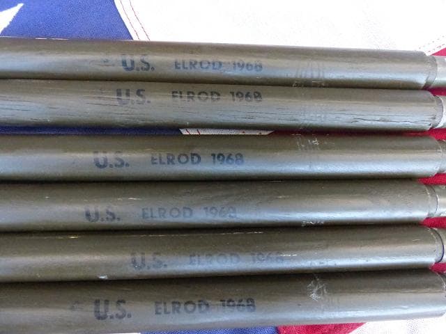 1968” 米軍実物 ナム戦 デッド!　テントポール　6本セット 軍幕 280