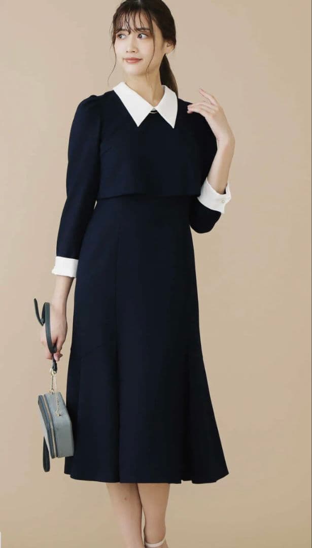 JILL by JILL STUART レイヤード風襟付ワンピース