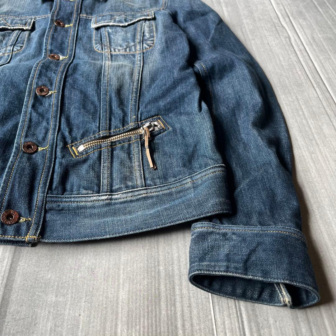 DIESEL ディーゼル デニムジャケット Gジャン ダメージ加工 短丈 M