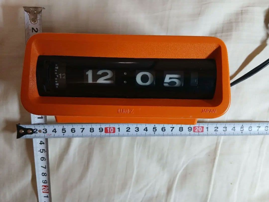 昭和レトロ パタパタ時計 フリップクロック 田村電機 オレンジ 動作品 美品
